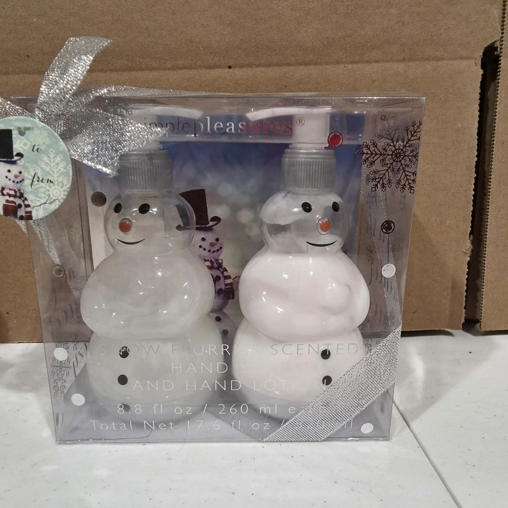Simple Pleasure Snowman Hand Soap and Lotion Set